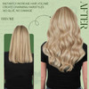 RUNATURE Blonde Human Hair Clip in Extensions Short Clip in Hair Extensions Real Human Hair Clip on Hair Extensions For