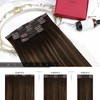 Moresoo Clip on Hair Extensions for Women Remy Double Weft Straight Balayage Short Hair Extensions Real Human Hair Clip