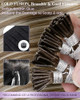 LaaVoo I Tips Hair Extensions Real Human Hair Balayage Light Brown Ombre Platinum Blonde 60s 50gpack 16 in