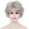 Kalyss 10 Short Curly Wavy Wig With Hair Bangs Premium Heat Resistant Synthetic Hair Wig 70s Look Short Wigs for Women S