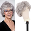 Kalyss 10 Short Curly Wavy Wig With Hair Bangs Premium Heat Resistant Synthetic Hair Wig 70s Look Short Wigs for Women S