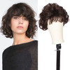 Kalyss 10 Short Curly Wavy Wig with Hair Bangs 100 Imported Premium Synthetic Fashion Brown Hair Wigs for Women Dark Bro