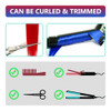 LADYAMZ Colored Hair Extensions 10 PCS Colorful Party Highlights Clip in Synthetic Hair Extensions Red and Blue Hair Acc