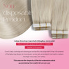 Moresoo Blonde Tape in Hair Extensions Human Hair 20Pcs Platinum Blonde Hair Extensions Tape in Real Hair 40G Silky Thic
