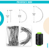 Wig Caps for Women 95 Pcs Wig Making Kit Stretchable Mesh Dome Cap Black Hair Weaving Thread TC Needles Combs and Adjust