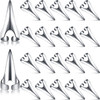 Hicarer 20 Pcs Adjustable Hair Parting and Selecting Tool Metal Hair Sectioning Ring Vintage Nails Metal for Braiding Ha