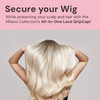 MILANO COLLECTION Lace Wig Grip Cap for Women Adjustable Wig Caps for Women Non Slip with Headband to Secure Lace Top Pe