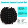 8 Inch Jamaican Bounce Crochet Hair 4 Packs 22 Strands Jumpy Wand Curly Crochet Hair for Black Women 8 Inch 4 Packs 1B