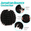8 Inch Jamaican Bounce Crochet Hair 4 Packs 22 Strands Jumpy Wand Curly Crochet Hair for Black Women 8 Inch 4 Packs 1B