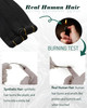 RUNATURE Weft Hair Extensions Black Sew in Human Hair Weft Extensions 14 Inch 100g Thick Weft Human Hair Extensions Jet