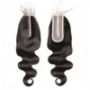 Risbaer Brazilian 2x6 Lace Closure Body Wave Remy Human Hair Transparent Lace Closure With Baby Hair Deep Middle Part Ki
