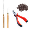 Orgrimmar Hair Extension Remove Pliers Pulling Hook 500 PCS Micro Silicone Rings Bead Device Tool Kits for Professional