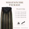 GOO GOO Clip in Hair Extensions Real Human Hair Remy Human Hair Extensions Clip ins for Women Natural Human Hair 16inch