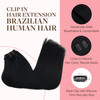GOO GOO Clip in Hair Extensions Real Human Hair Remy Human Hair Extensions Clip ins for Women Natural Human Hair 24inch