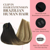 GOO GOO Clip in Hair Extensions Real Human Hair Remy Human Hair Extensions Clip ins for Women Natural Human Hair 22inch