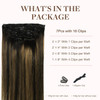 GOO GOO Clip in Hair Extensions Real Human Hair Remy Human Hair Extensions Clip ins for Women Natural Human Hair 22inch
