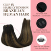 GOO GOO Clip in Hair Extensions Real Human Hair Remy Human Hair Extensions Clip ins for Women Natural Human Hair 22inch