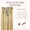 GOO GOO Clip in Hair Extensions Real Human Hair Remy Human Hair Extensions Clip ins for Women Natural Human Hair 22inch
