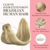GOO GOO Clip in Hair Extensions Real Human Hair Remy Human Hair Extensions Clip ins for Women Natural Human Hair 22inch