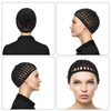 WLLHYF 2 PCS Hair Nets Cap Sleeping Hairnet Snoods Wrap Bonnets Long Straight Curl Wig Head Protector Black Mesh Wrappin