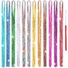 Hair Tinsel Kit 12 Colors 2500 Strands 48 Inches Sparkling Tinsel Hair Extensions with Tool Fairy Hair Tinsel for Birthd