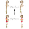 Miss U Hair Women Princess Long Blonde Wig 433inch Thick Fluffy Braided Cosplay Costume Wig for Adult with Flowers
