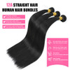 Straight Human Hair Bundles 12A Brazilian Human Hair 3 Bundles 100 Unprocessed Virgin Human Hair Extensions Natural Blac