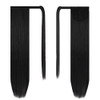 BARSDAR Natural Black Straight Ponytail Extension 28 Inch Long Straight Wrap Around Ponytail Hair Extensions for Black W