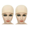 YANTAISIYU 2 PcsLot Mesh Wig Caps with Wide Elastic Band Dome Cap for Wigs Making Blonde Mesh Cap M