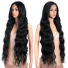 Style Icon 36 Lace Front Wigs Super Long Loose Wave Wig With Baby Hair 130 Density Synthetic Wig 36 Inch 1B