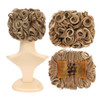SWACC Short Messy Curly Dish Hair Bun Extension Easy Stretch hair Combs Clip in Ponytail Extension Scrunchie Chignon Tra