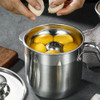 Angoily Egg Separator Stainless Steel Egg Yolk White Separator Tool Divider Sieve Kitchen Gadget 1500ml Dividing Bucket