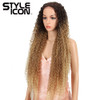 Style Icon 38 Long Curly Wig Lace Front Wigs Synthetic Wigs with Baby Hair Half Hand Tied 130 Density Hair Replacement W