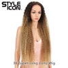 Style Icon 38 Long Curly Wig Lace Front Wigs Synthetic Wigs with Baby Hair Half Hand Tied 130 Density Hair Replacement W