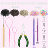 Hair Tinsel Kit With Tool 6800 strands 16 Colors Fairy Hair Tinsel Sparkling Shiny Hair Tinsel Heat Resistant Highlights