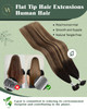 Ugeat Black Ombre Flat Tip Hair Extensions Human Hair Remy K Tip Hair Extensions Human Hair Brown Mix Blonde Balayage Ke
