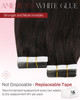 Moresoo Brown Tape in Hair Extensions Seamless Real Human Hair Tape in Extensions Dark Brown Hair Extensions Glue in Hum