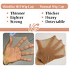 BEEOS Skinlike HD Wig Cap 4 Pieces Invisible and Sheer Breathable Ultrathin Stretchy Stocking Caps for Lace Front Wigs