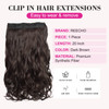 REECHO 20 1pack 34 Full Head Curly Wave Clips in on Synthetic Hair Extensions HE008 Hair pieces for Women 5 Clips 45 Oz