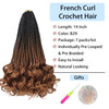 14 Inch 7 Packs French Curl Crochet Braids for Black Women Short Pre Looped French Curly Braiding Hair for Box Braids Cr