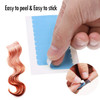 Blulu 360 Pcs Blue Hair Extension Tape Tabs Bulk Double Sided Strong Adhesive Hair Tape in Extension Replacement Wig Str