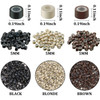 Hair Extension Kit Pliers Pulling Hook Needle Sewing Bead Device Tool and 600 Pieces Silicone Lined Micro Rings for Tins