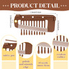 Crowye 20 Pieces Chunni Clips with Safety Pins 10 Teeth Strong Grip Flat Clips for Hijab Veil Wigs Hair Extensions and D