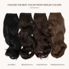 SARLA Invisible Wire Hair Extensions with 3 Clips Long Synthetic Wavy Curly Hairpiece Adjustable Transparent Headband fo