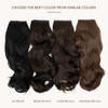 SARLA Invisible Wire Hair Extensions with 3 Clips Long Synthetic Wavy Curly Hairpiece Adjustable Transparent Headband fo