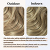 SARLA Ombre Invisible Wire Hair Extensions with 3 Clips Long Synthetic Wavy Curly Hairpiece Adjustable Transparent Headb