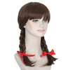 Miss U Hair Long Brown Braided Wig Braided Hair Accessories Conjuring Cosplay Wig