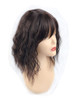 LesafeV Water Wavy Hair Forehead Piece Clip in Middle Part Topper with Choppy Fringe Thick35cm Dark Brown