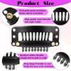 Mozeat Lens 50pack Wig Clips Snap Rubber 9 Teeth Comfortable to Sew in Secure Combs Hair Clipsfor Wigs Clip on for Women