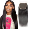 QTHAIR Virgin Straight Hd Lace Closure 20inch 18A 4x4 Straight Closure Free Part 150 Density Swiss Lace Natural Color Hu